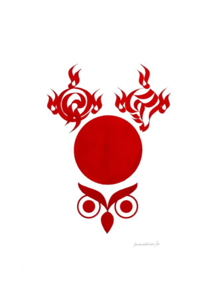 Bindu, Shankha Chakra, and Uluka Vahanam