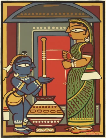 Bal Krishna and Yasoda
