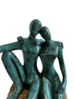 Bronze and Stone Sculpture of a couple