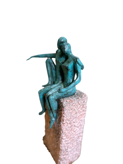 Bronze and Stone Sculpture of a couple
